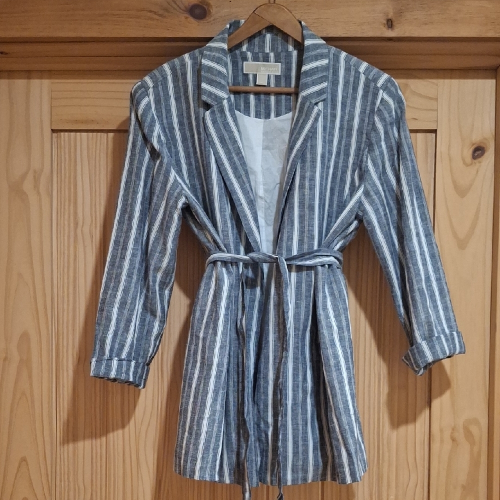 Michael Kors Linen Open Blazer. Size Large.